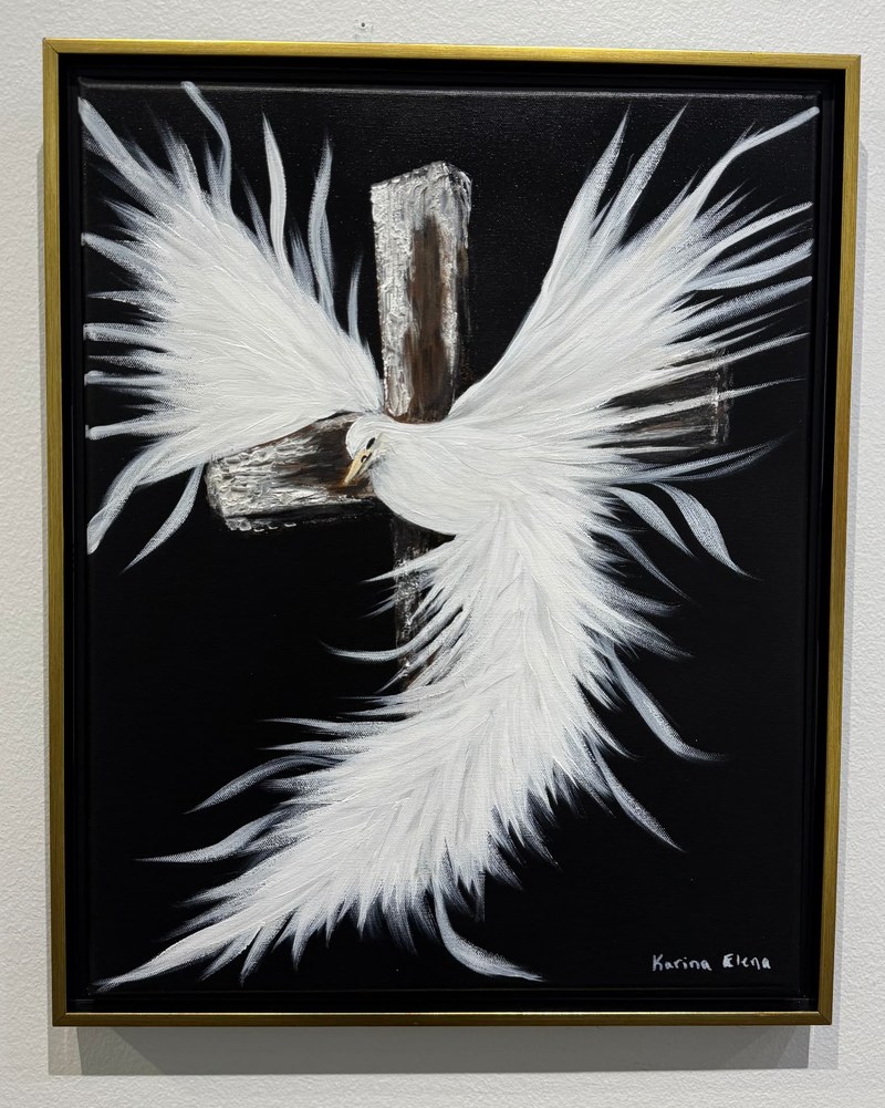 The Spirit at the Cross, 2026 — Acrylic on canvas